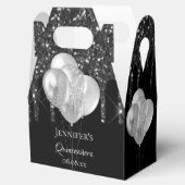 キンセアニェラ黒銀グリッター吹き出し フェイバーボックス (オープン)