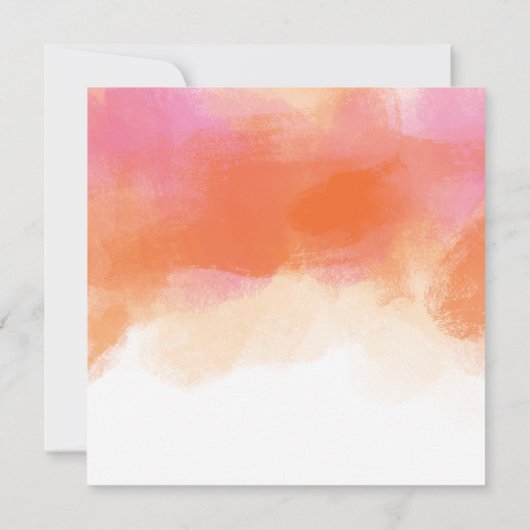 キンセアニェラ15の誕生日の夏の青の水彩画 招待状 (裏面)