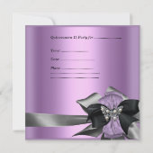 キンセアニェラ15ゼブラ薄紫パープルブラックシルバー 招待状 (裏面)