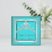 キンセアニェラ15ターコイズシルバーティアラ15パーティー 招待状 (スタンド正面)