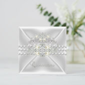 キンセアニェラ15ティアラシルバーホワイトパールダイヤモンド 招待状 (スタンド正面)