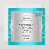 キンセアニェラ15ティール（緑がかった色）シルバーバタフライティアラ3 招待状 (裏面)