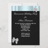 キンセアニェラ15ティール（緑がかった色）白黒レース写真 招待状 (裏面)