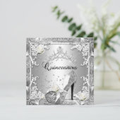 キンセアニェラ15バースデーパーティーシルバー 招待状 (スタンド正面)