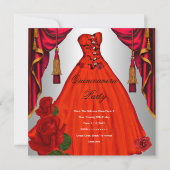 キンセアニェラ15バースデーパーティードレッドシルバーバラ 招待状 (裏面)