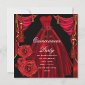 キンセアニェラ15バースデーパーティードレッドブラックバラ 招待状 (裏面)