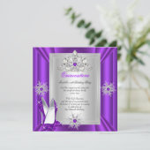 キンセアニェラ15バースデーパーティーパープルヒール 招待状 (スタンド正面)