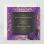 キンセアニェラ15バースデーパーティーパープルブラックドレス 招待状 (裏面)
