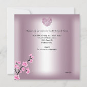 キンセアニェラ15バースデーパーティーピかわいらしンクフローラ 招待状 (裏面)