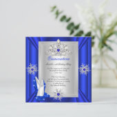 キンセアニェラ15バースデーパーティーブルー王室のヒール 招待状 (スタンド正面)