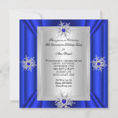 キンセアニェラ15バースデーパーティーブルー王室のヒール 招待状 (裏面)