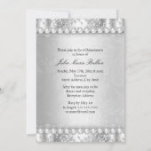 キンセアニェラ15パーティーシルバーダマスク写真 招待状 (裏面)