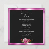 キンセアニェラ15パーティーピンクローズ写真 招待状 (裏面)