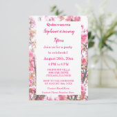 キンセアニェラ15分誕生日ピンクさくらんぼフローラ 招待状 (スタンド正面)