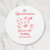 キンセアニェラ15歳ビーチ赤パーティー樹日 フェイバータグ (裏面)