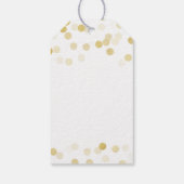 キンセアニェラ15誕生日ゴールドフォイルグリッターライト ギフトタグ (裏面)