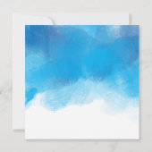 キンセアニェラ15誕生日サマーブルーウォータカラー 招待状 (裏面)