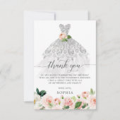 キンセアニェラ15誕生日サンキューカード 招待状 (正面)