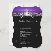 キンセアニェラ15誕生日ゼブラパープルブラック2 招待状 (裏面)