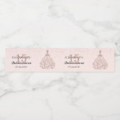 キンセアニェラ15誕生日バラ金ゴールドスパークルドレス ペットボトルラベル (シングルラベル)