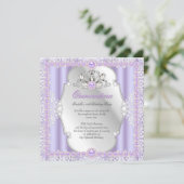 キンセアニェラ15誕生日パールパープルシルバー 招待状 (スタンド正面)