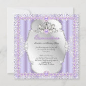 キンセアニェラ15誕生日パールパープルシルバー 招待状 (正面)