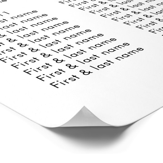 キンセアニェラ15誕生日フローラ座席表 ポスター (角)