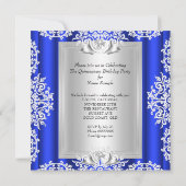 キンセアニェラ15誕生日ブルー王室のシューズ2 招待状 (裏面)