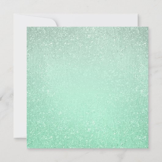 キンセアニェラ15誕生日ミントグリッタールック絵を描ー 招待状 (裏面)