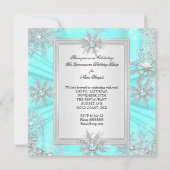キンセアニェラ15誕生日ライトティール（緑がかった色）ヒール2 招待状 (裏面)