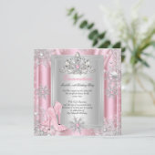 キンセアニェラ15誕生日ライトピンクヒール2 招待状 (スタンド正面)