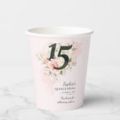 キンセアニェラ15誕生日素朴フローラカスタム 紙コップ (正面)