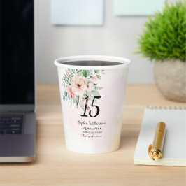 キンセアニェラ15誕生日素朴フローラカスタム 紙コップ