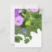 キンセアニェラ15誕生日紫フローラ ガーリー 招待状 (裏面)