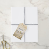 キンセアニェラ15誕生日金ゴールド《写真》ぼけ味ライト ギフトタグ (より糸付き)