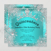 キンセアニェラ15thウィンターワンダーランドシルバーティール（緑がかった色）2 招待状 (正面/裏面)