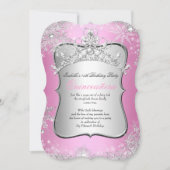 キンセアニェラ15thウィンターワンダーランドシルバーピンク 招待状 (正面)