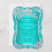 キンセアニェラ15thウィンターワンダーランドティール（緑がかった色）パープル 招待状 (裏面)