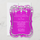 キンセアニェラ15thウィンターワンダーランドマゼンタピンク 招待状 (裏面)