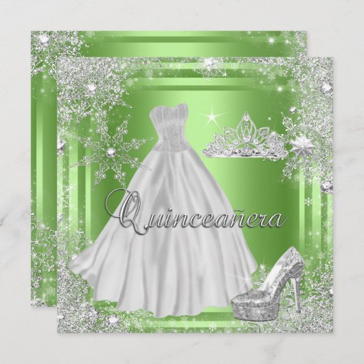 キンセアニェラ15thエリートエレガントバースデーパーティー 招待状 (正面/裏面)