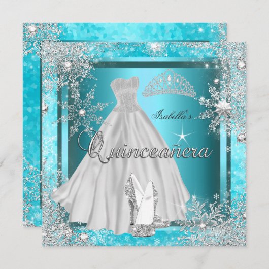 キンセアニェラ15thエリートエレガントバースデーパーティー 招待状 (正面/裏面)