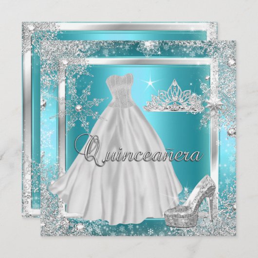 キンセアニェラ15thエリートプリンセスバースデーパーティー 招待状 (正面/裏面)