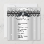 キンセアニェラ15thグリッターティアラ白黒ボウ 招待状 (裏面)
