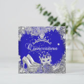 キンセアニェラ15thコバルトブルーシルバーマスクティアラ 招待状 (スタンド正面)