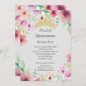 キンセアニェラ15thバースデーパーティフラワーズ招待状 招待状 (正面/裏面)