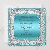 キンセアニェラ15thバースデーパーティーシルバーティール(緑がかった色) 招待状 (裏面)