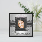 キンセアニェラ15thバースデーパーティーシルバーブラックレース 招待状 (スタンド正面)