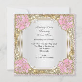 キンセアニェラ15thバースデーパーティーソフトホワイトピンク 招待状 (裏面)