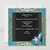 キンセアニェラ15thバースデーパーティーティール(緑がかった色)ドレスガウン 招待状 (裏面)