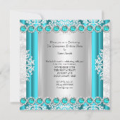 キンセアニェラ15thバースデーパーティーティール(緑がかった色)ブルーヒール2 招待状 (裏面)